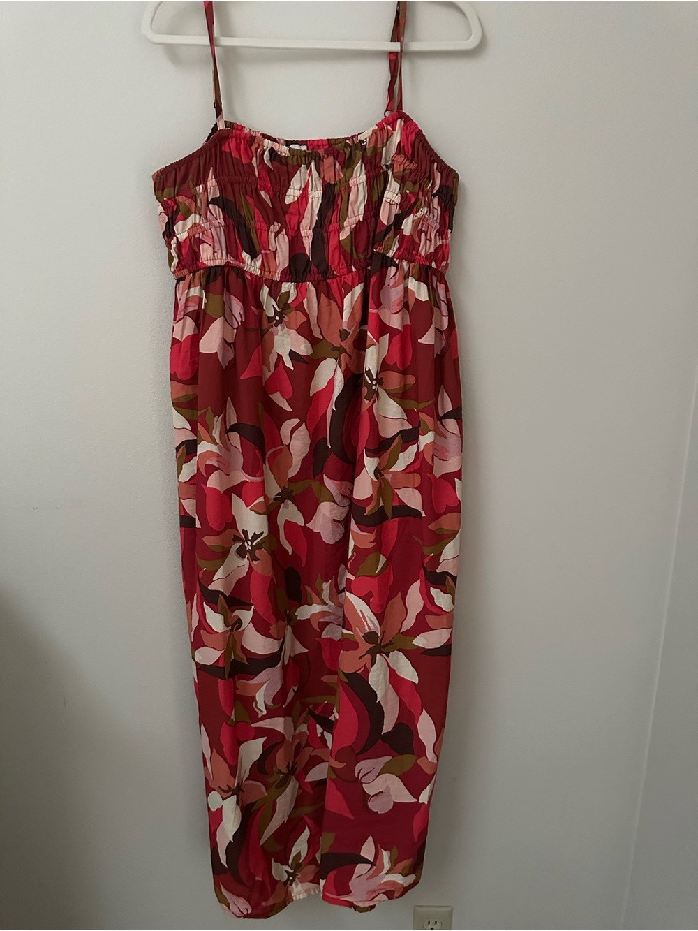 A New Day Women’s Red/Maroon Floral Maxi Sundress - Size XL